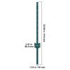 3 Feet Fence Post, 10 Pack U-Channel Heavy Duty Metal Fence Posts, Sturdy Steel Fence Stakes for Garden Yard, Lawn, Farms and Outdoor Wire Fencing