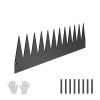 Steel Landscape Edging, 6 Packs 40 x 6 in Rust-Resistant Metal Landscape Edging, Bendable Garden Edging Border, Heavy Duty Lawn Edging