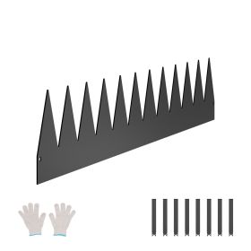 Steel Landscape Edging, 6 Packs 40 x 6 in Rust-Resistant Metal Landscape Edging, Bendable Garden Edging Border, Heavy Duty Lawn Edging