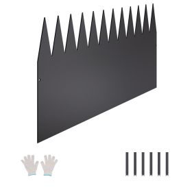 Steel Landscape Edging, 4 Packs 40 x 12 in Rust-Resistant Metal Landscape Edging, Bendable Garden Edging Border, Heavy Duty Lawn Edging