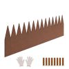 Steel Landscape Edging, 6 Packs 40 x 6 in Weather-Resistant & Pre-Rust Metal Landscape Edging, Bendable Garden Edging Border, Heavy Duty Lawn Edging