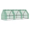 9' x 3' x 3' Portable Mini Greenhouse Outdoor Garden with Large Zipper Doors and Water/UV PE Cover, Green