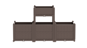 Assemble your own brown flower box; multiple DIY options available.