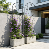 2 Pack Metal Garden Trellis 86.7" x 19.7" Rustproof Trellis for Climbing Plants Outdoor Flower Support Butterfly Deco Black