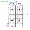 2 Pack Metal Garden Trellis 71" x 19.7" Rustproof Trellis for Climbing Plants Outdoor Flower Support Black