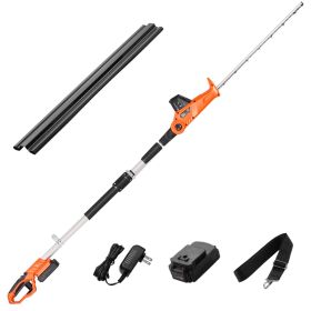 Electric Hedge Trimmer, 1200 RPM, 6.2 - 7.8 Ft Extendable, Pole Hedge Trimmer for High Branch, 20V Battery, Cordless Hedge Trimmer with 20 in Blade