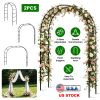 2Pack 7.87Ft H x 4.59Ft W Adjustable Metal Garden Arches DIY Outdoor Trellis for Climbing Plants Wedding Arch Decoration Iron Arbor for Backyard Garde