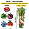 Tomato Cages, 14.6" x 14.6" x 39.4", 6 Packs Square Plant Support Cages, Green PVC-Coated Steel Tomato Towers for Climbing Vegetables, Plants