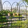 4 Pack Metal Garden Trellis 78.7" x 19.7" Rustproof Trellis for Climbing Plants Outdoor Flower Support Black
