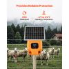 Solar Fence Charger, 1J 10kV Solar Powered Fence Charger, 1.86 Miles Range, Electric Fence Energizer Kit, Keep Out Predators, 3 Days Runtime
