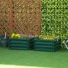 Galvanized Raised Garden Bed, Set of 2 Metal Planter Box with Open Bottom, All-Weather Steel Frame, Rust-Resistant, Easy-to-assemble