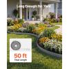 Galvanized Steel Landscape Edging, 50 ft x 6 in Metal Edging for Landscaping with Gloves, Easy-to-Install Bendable Metal Strips