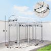 Walk-in Tunnel Greenhouse, Hoop House Greenhouse with 8 Roll-Up Doors, 10' x 3' x 6.5', Clear
