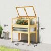 Raised Garden Bed with Mini Greenhouse, Elevated Planter Box with Legs and Bed Liner for Flowers, Vegetables