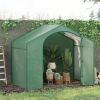 6' x 3' x 5' Walk-in Greenhouse, Portable Hot House, PE Cover, Steel Frame, Zipper Door, Top Vent for Flowers, Vegetables, Green