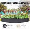 Raised Garden Bed, 8 x 4 x 2 ft Galvanized Metal Planter Box, Outdoor Planting Boxes with Open Base