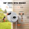 Retractable Hose Reel, 115 ft x 1/2 inch, 180Â° Swivel Bracket Wall-Mounted, Garden Water Hose Reel with 9-Pattern Nozzle, Automatic Rewind