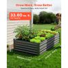 2 Pack Galvanized Raised Garden Beds, 6.67 x 3.35 x 1.51 ft, Rectangular Metal Planter Boxes Kit Outdoor, Elevated Planting Box with Gloves, Alu-Zinc