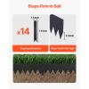 Galvanized Steel Landscape Edging, 12-Pack 40 x 6 Inch Metal Edging for Landscaping with 14 Mounting Clips