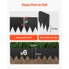 Galvanized Steel Landscape Edging, 6-Pack 40 x 8 Inch Metal Edging for Landscaping with 6 Mounting Clips