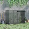 Plant Protection Tent 6x3ft Tall Crop Cage with Zippered Doors Storage Bag Ground Stakes Black