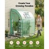 Walk-in Green House, 78 x 39.4 x 78.7 in, Greenhouse with Shelves, High Strength PE Cover with Zipper Door and Steel Frame, Assembly in Minutes