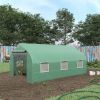Outdoor High Tunnel Greenhouse, 11.5'x10'x6.5', Portable, with Windows, Deep Green