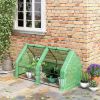 6' x 3' x 3' Portable Mini Greenhouse, Small Greenhouse with Large Zipper Doors and Water/UV PE Cover, Green
