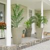 Set of 3 28" Tall Plastic Planterswith Drainage Hole, Outdoor Flower Plant Pots, Indoor Planters for Porch Patio and Deck, Gray