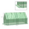 6' x 3' x 3' Portable Mini Greenhouse, Small Greenhouse with Large Zipper Doors and Water/UV PE Cover, Green