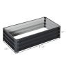 Galvanized Raised Garden Bed, 4' x 2' x 1' Metal Planter Box, for Growing Vegetables, Flowers, Herbs, Succulents, Gray