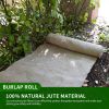 5.3ft*50ft Natural and eco-friendly, jute cloth roll, garden plant cover, soil-moisturizing and weed-control cloth, biodegradable and breathable mulch