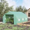 11.5' x 10' x 6.5' Outdoor Portable Walk-In Tunnel Greenhouse with Windows-Deep Green