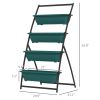 4-Tier Vertical Garden Planter Green Outdoor Plant Stand for Vegetables Flowers with 4 Boxes