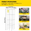 Tomato Cages, 11.8" x 11.8" x 46.1", 5 Packs Square Plant Support Cages, Silver PVC-Coated Steel Tomato Towers for Climbing Vegetables, Plants