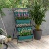 4-Tier Vertical Garden Planter Green Outdoor Plant Stand for Vegetables Flowers with 4 Boxes