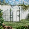 Petite Walk-in Growhouse with Ventilated Entries, Plant Tags, and Tiered Racks