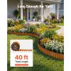Carbon Steel Landscape Edging, 40 ft x 6 in Steel Edging for Landscaping with Gloves, Easy-to-Install Bendable Metal Strips