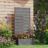 Trellis Planter for Climbing Plants, Raised Garden Bed with Trellis, Planter Box for Outdoor, 28.25" x 15" x 59", Gray