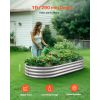 Metal Raised Garden Bed, 6 x 3 x 1 ft Outdoor Galvanized Planter Garden Box, Open Bottom Design, Large Planter Raised Bed for Growing Vegetables