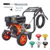 Gas Pressure Washer, 4400 PSI 4.0 GPM, Gas Powered Pressure Washer with Copper Pump, Spray Gun and Extension Wand, 5 Quick Connect Nozzles