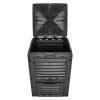 Garden Compost Bin 80 Gal, BPA Free Composter, Large Capacity Outdoor Composting Bin with Top Lid and Bottom Door, Easy Assembling, Lightweight