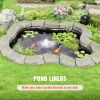 Pond Liner, 15 x 20 ft 45 Mil Thickness, Pliable EPDM Material Pond Skins, Easy Cutting Underlayment for Fish or Koi Ponds, Water Features