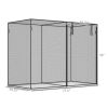 Plant Protection Tent 6x3ft Tall Crop Cage with Zippered Doors Storage Bag Ground Stakes Black