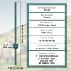 3 Feet Fence Post, 10 Pack U-Channel Heavy Duty Metal Fence Posts, Sturdy Steel Fence Stakes for Garden Yard, Lawn, Farms and Outdoor Wire Fencing