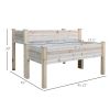 Two-Tier Wooden Elevated Garden Bed with Legs, Large Capacity 45x45 Outdoor Planter for Vegetables, Flowers, and Herbs, Ideal for Gardeners, Natural
