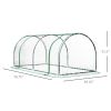 7' x 3' x 2.5' Mini Greenhouse, Portable Greenhouse Hot House with 4 Zippered Doors & PVC Cover for Outdoor Garden Lawn, Clear