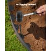 Landscape Edging, 33 ft x 4 in Plastic Garden Border Edging with 30 Spikes & 2 Ground Stakes, No Dig, Flexible Lawn Edgings Roll
