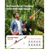Electric Hedge Trimmer, 1200 RPM, 6.2 - 7.8 Ft Extendable, Pole Hedge Trimmer for High Branch, 20V Battery, Cordless Hedge Trimmer with 20 in Blade