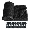 6.5ft*10ft Black sunshade netting fabric with high-strength UV protection, perfect for plant protection.